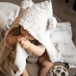 Baby's Only Snow Wikkeldeken Met Oortjes - Wolwit