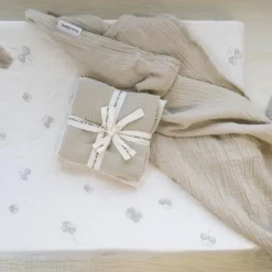 Baby's Only Tender Monddoekje - 3-Pack - 30x30cm - Beige / Linen