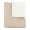 Bamboom Geborstelde Wiegdeken met pluche – Melange Sand