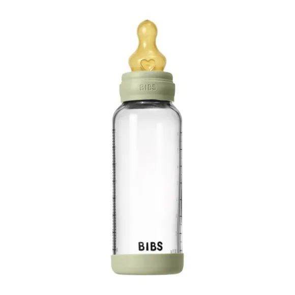 BIBS Fles - Medium Flow - 240 ml - Glas/Latex - Sage