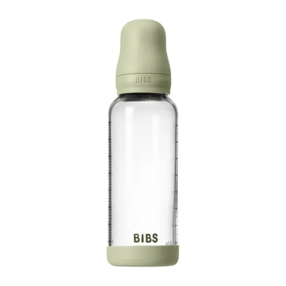 BIBS Fles - Medium Flow - 240 ml - Glas/Latex - Sage