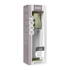 BIBS Fles - Medium Flow - 240 ml - Silicone/Glas - Sage