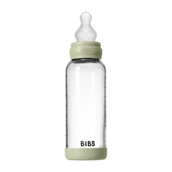 BIBS Fles - Medium Flow - 240 ml - Silicone/Glas - Sage
