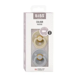 BiBs Fopspeen Vanilla / Cloud 0-6 Mnd 2 Stuks