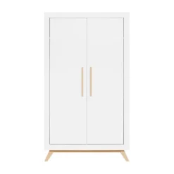 Bopita Fenna Babykamer Wit / Naturel | Bed 60 x 120 cm + Commode + Kast 2-Deurs