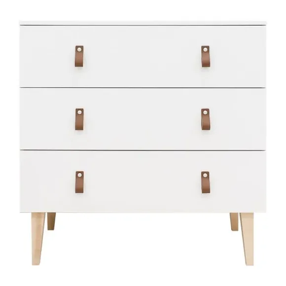 Bopita Indy Babykamer Wit / Naturel | Bed 60 x 120 cm + Commode