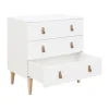 Bopita Indy Commode – 3 Laden – Wit/Naturel