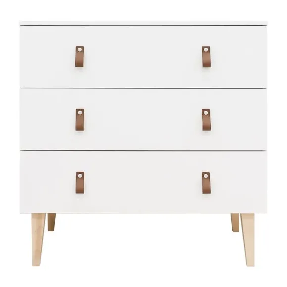 Bopita Indy Commode – 3 Laden – Wit/Naturel