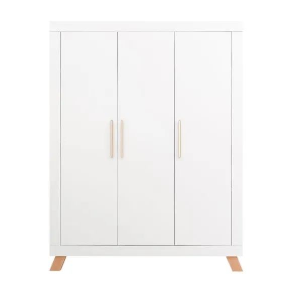 Bopita Lisa Kledingkast Wit / Naturel 3-Deurs