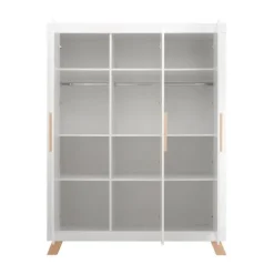Bopita Lisa Kledingkast Wit / Naturel 3-Deurs