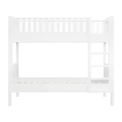 Bopita Stapelbed 90×200 met Rechte Trap Nordic - Wit