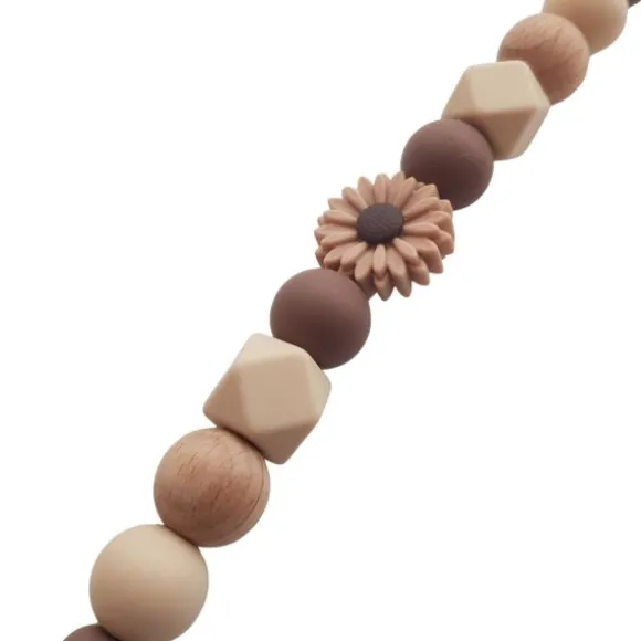 Chewies & More Speenclip - Daisy - Wood Brown