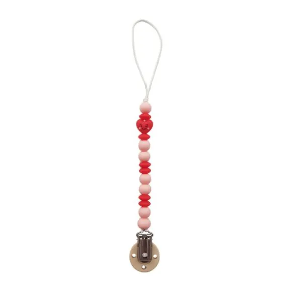 Chewies & More Speenkoord - Chewie Clip Sweet Heart - Pink & Red