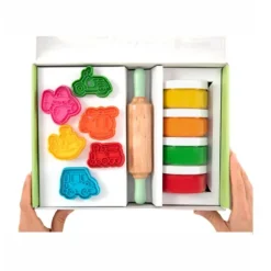 ChildGen Speelklei Set - Vehicles Thema - 4 Kleuren