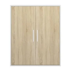 Diagone Onderkast Schuine Wand 2-Deurs - Eik / Wit