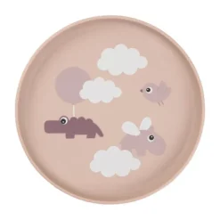 Done By Deer Bord - Happy Clouds - Rond - Silicone - Powder