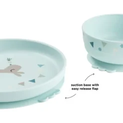 Done By Deer Celebration Foodie Dinerset Met Zuignap - Blue