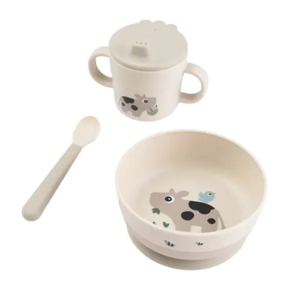 Done By Deer Foodie First Meal Set - Happy Clouds - 3-Delig - Green