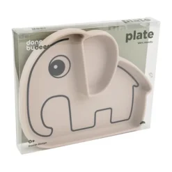 Done By Deer Stick & Stay Snack Bord - Croco - Silicone - Green