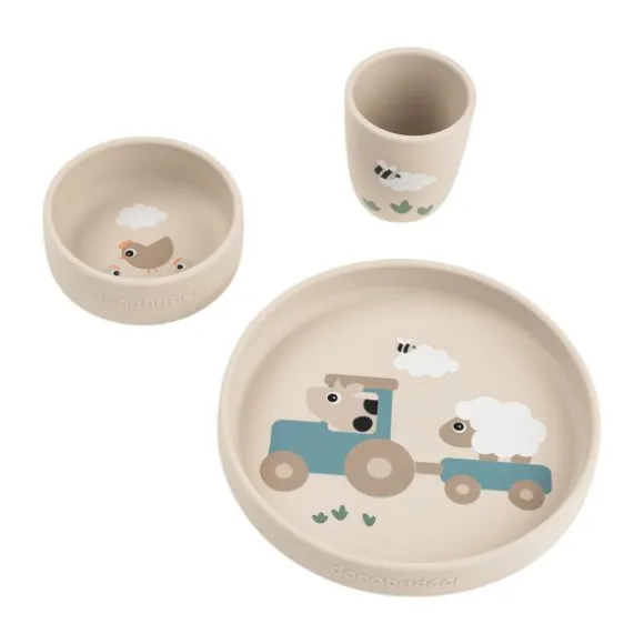 Done By Deer Tiny Farm Stick&Stay Dinerset - Sand