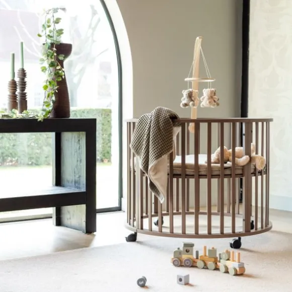 Europe Baby Circa Ronde Box Pakketdeal - Chestnut | Pretura Boxmatras - Superior Wave | Kidsmill Boxmatras Hoes