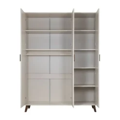 Europe Baby Olivia II Kledingkast 3-Deurs - Oatmeal / Walnoot - Retro