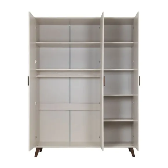 Europe Baby Olivia II Kledingkast 3-Deurs - Oatmeal / Walnoot - Retro