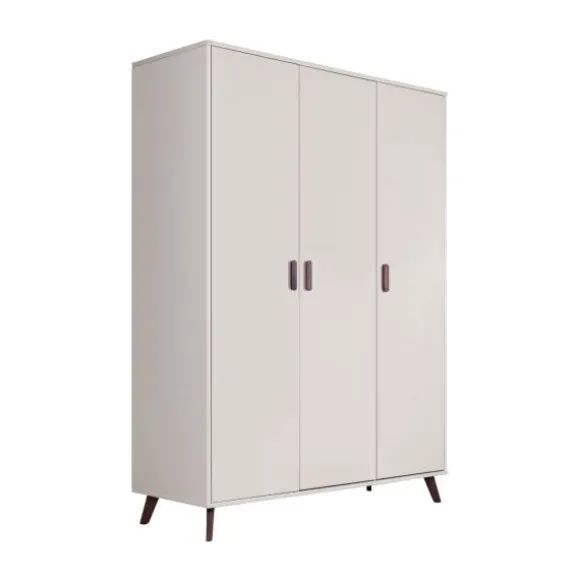 Europe Baby Olivia II Kledingkast 3-Deurs - Oatmeal / Walnoot - Retro