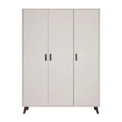Europe Baby Olivia II Kledingkast 3-Deurs - Oatmeal / Walnoot - Retro