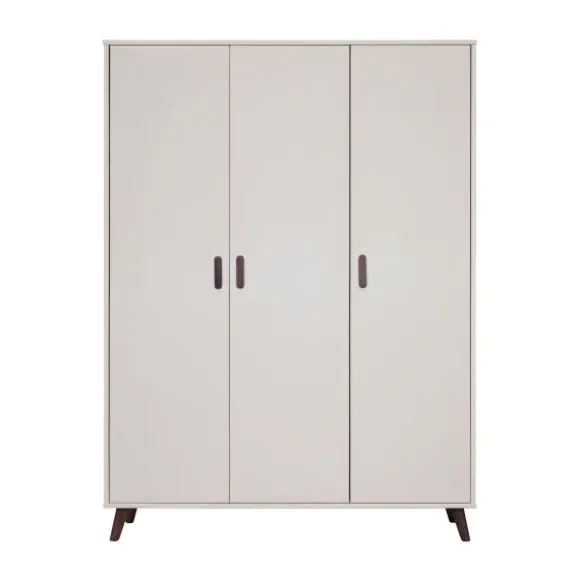 Europe Baby Olivia II Kledingkast 3-Deurs - Oatmeal / Walnoot - Retro