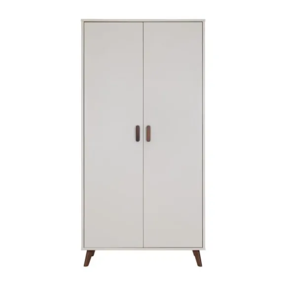 Europe Baby Olivia II Kledingkast 2-Deurs - Oatmeal / Walnoot - Retro