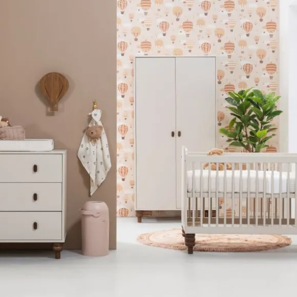 Europe Baby Olivia II Oatmeal / Walnoot - Bold | Ledikant 60 x 120 + Commode