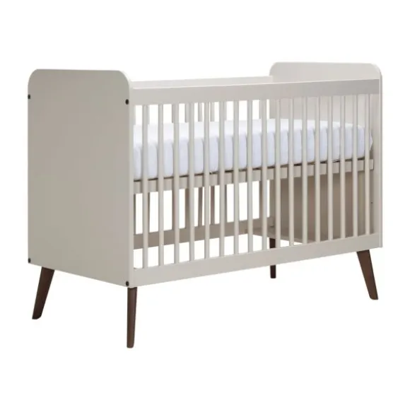 Europe Baby Olivia II Oatmeal / Walnoot - Retro | Ledikant 60x120 + Commode