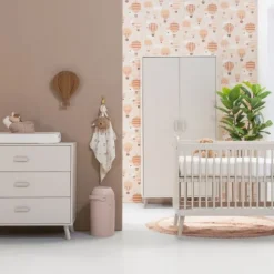 Europe Baby Olivia II Oatmeal / Oatmeal - Retro | Ledikant 60x120 + Commode