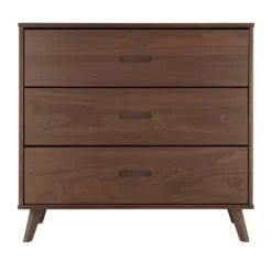 Europe Baby Olivia II Walnoot / Walnoot - Retro | Ledikant 60 x 120 + Commode