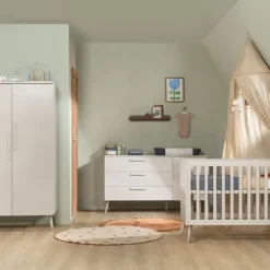 Europe Baby Sev Babykamer Cashmere/Cashmere | Ledikant 60 x 120 + Commode