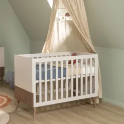 Europe Baby Sev Ledikant 60 x 120 - Cashmere/Walnoot