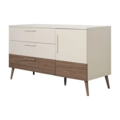 Europe Baby Sev XL Commode - Cashmere/Walnoot