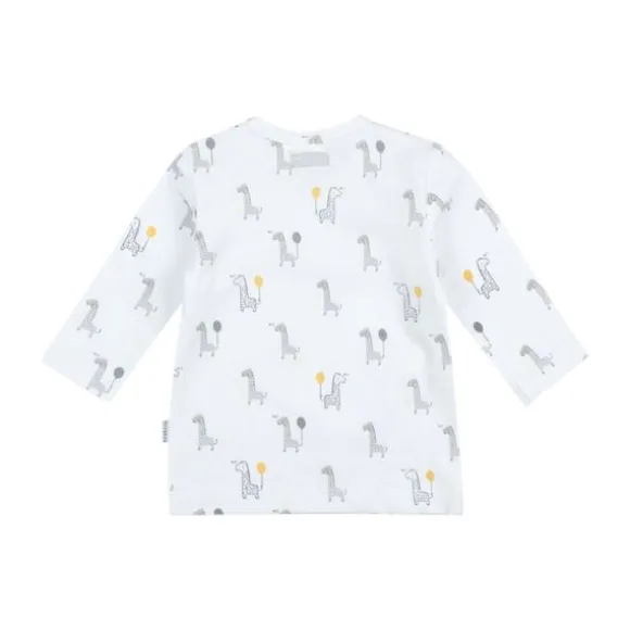Feetje AOP Giraffe T-Shirt Lange Mouwen Wit Mt. 62