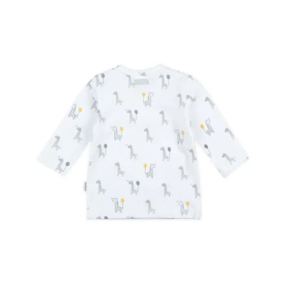 Feetje AOP Giraffe T-Shirt Lange Mouwen Wit Mt. 62