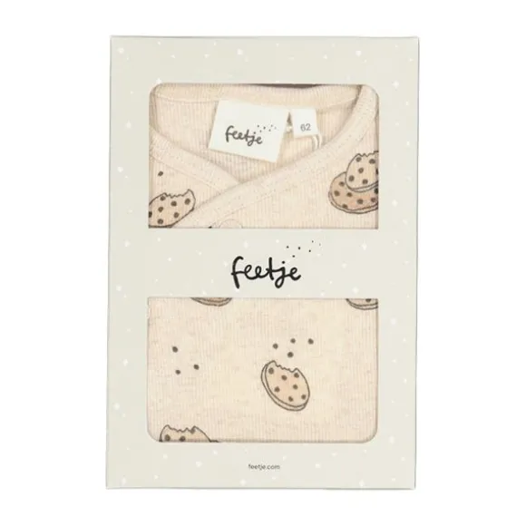 Feetje Geschenkset 1-delig pak + muts - Offwhite Melange - Maat 44