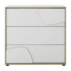 Galipette Basile Commode - 3 Laden - Wit/Eikenhout