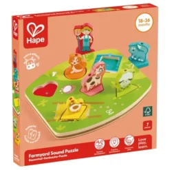 Hape Houten Geluidspuzzel - Farmyard