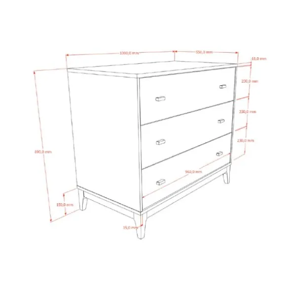 JAXX Ilyas Commode - Walnoot