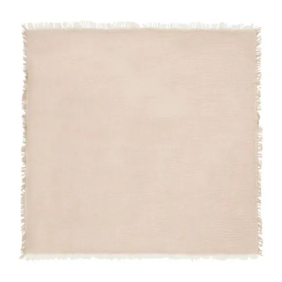 Jollein Deken Ledikant - 120 x 120 cm - Fringe Stripe Biscuit/Ivory GOTS