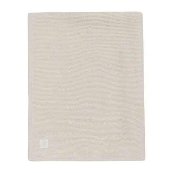 Jollein Deken Wieg - Basic Knit - 75 x 100 cm - Oatmeal/Velvet