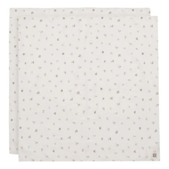 Jollein Hydrofiele Doek - Animal Friends - Large - 115x115 cm - 2 Stuks