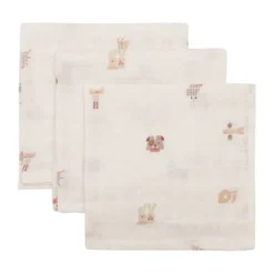 Jollein Hydrofiel Monddoekje - Animal Friends - 31x31 cm - 3 Stuks