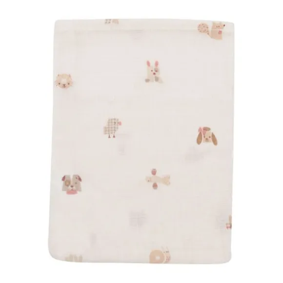 Jollein Hydrofiel Washandje - Animal Friends - 15x20 cm - 3 Stuks