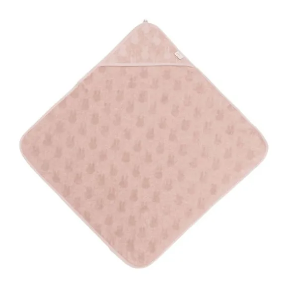 Jollein Jacquard Badcape Miffy - Badstof - 75x75 cm - Wild Rose